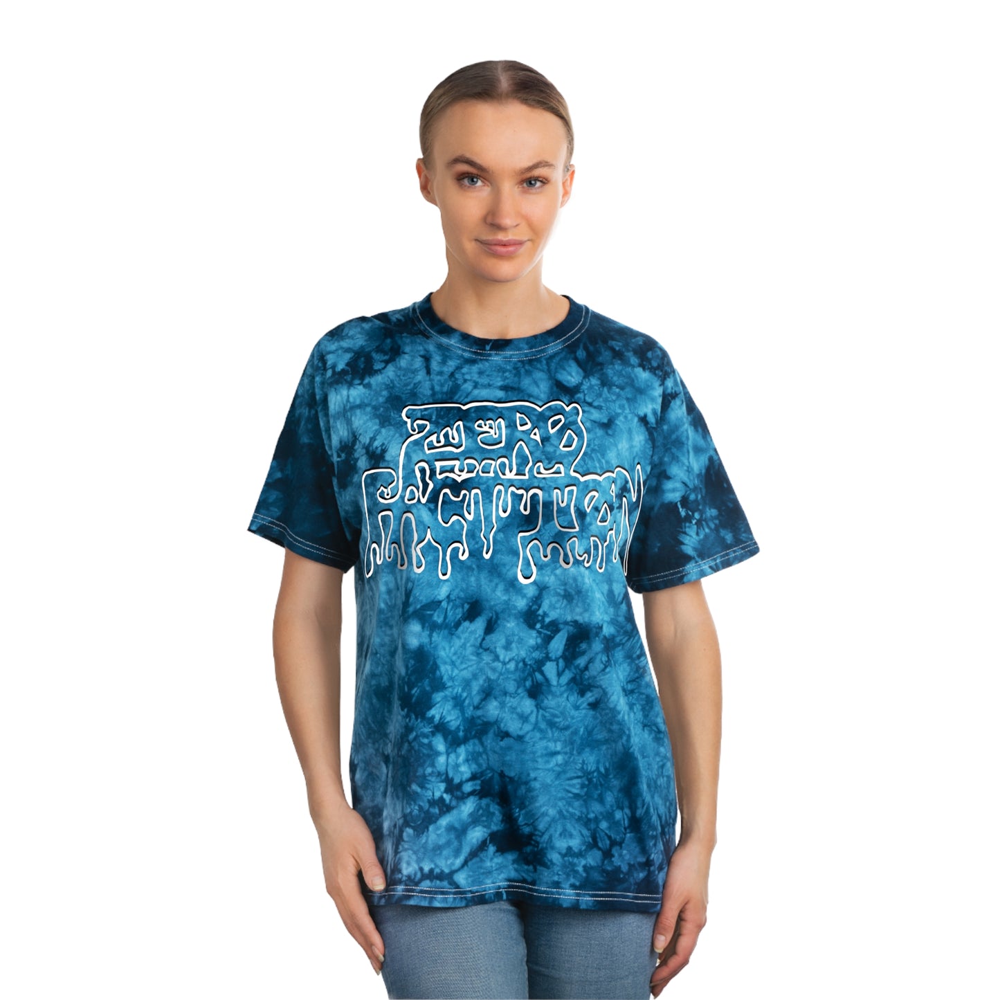 Melted Tie Die Tee blue 1