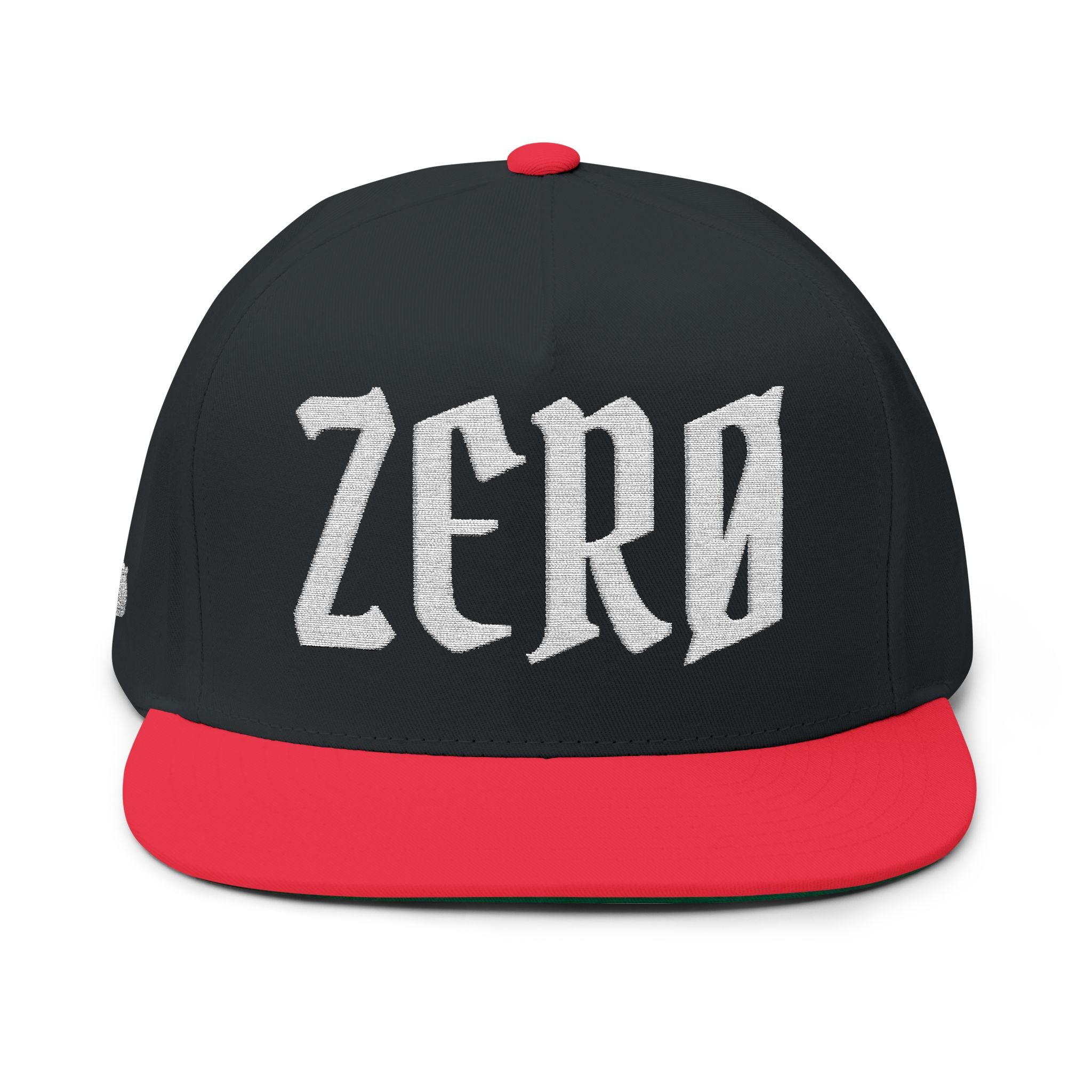 ZerØ Embroidered Flat Bill Cap — Snapback Hat
