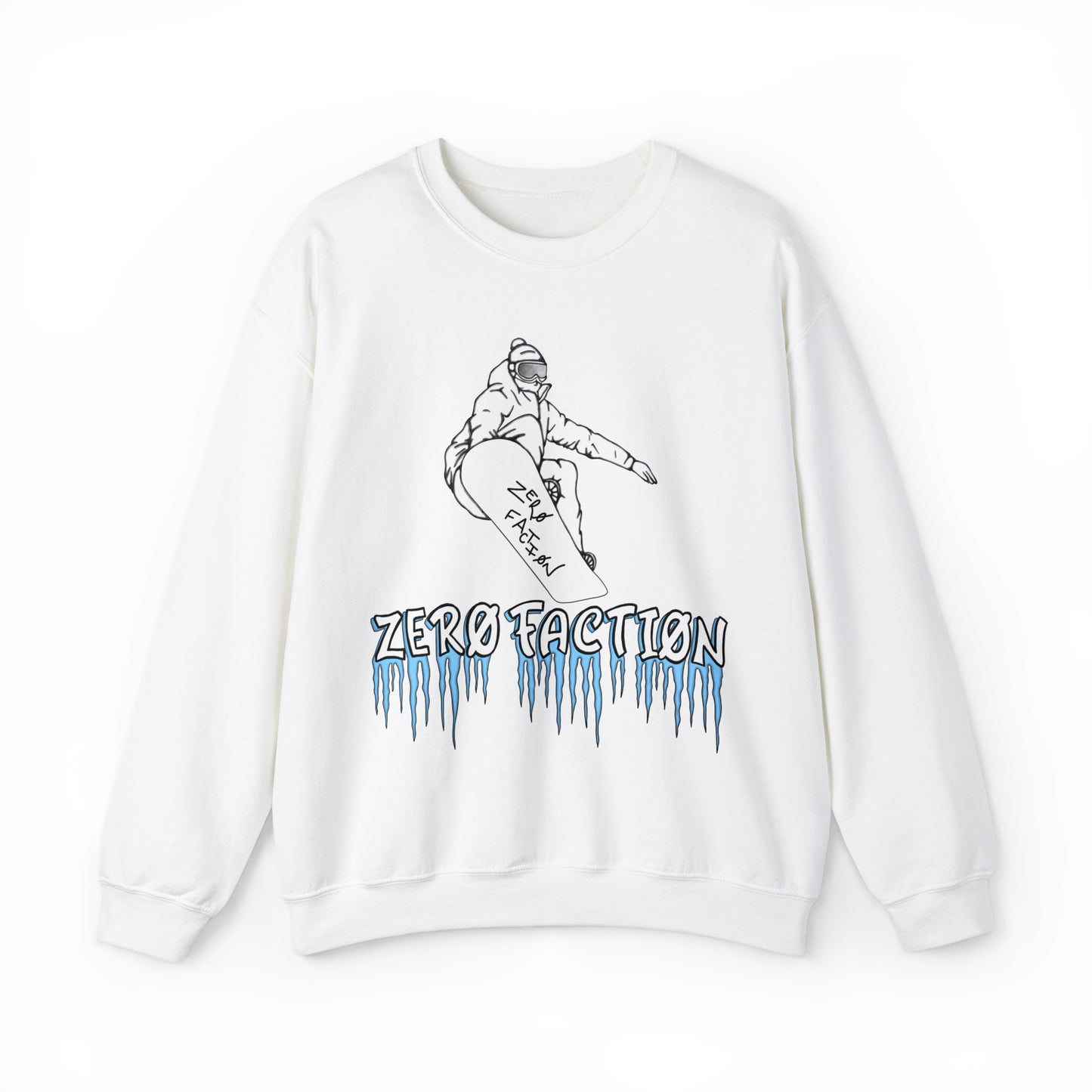 white snowboard frost sweater