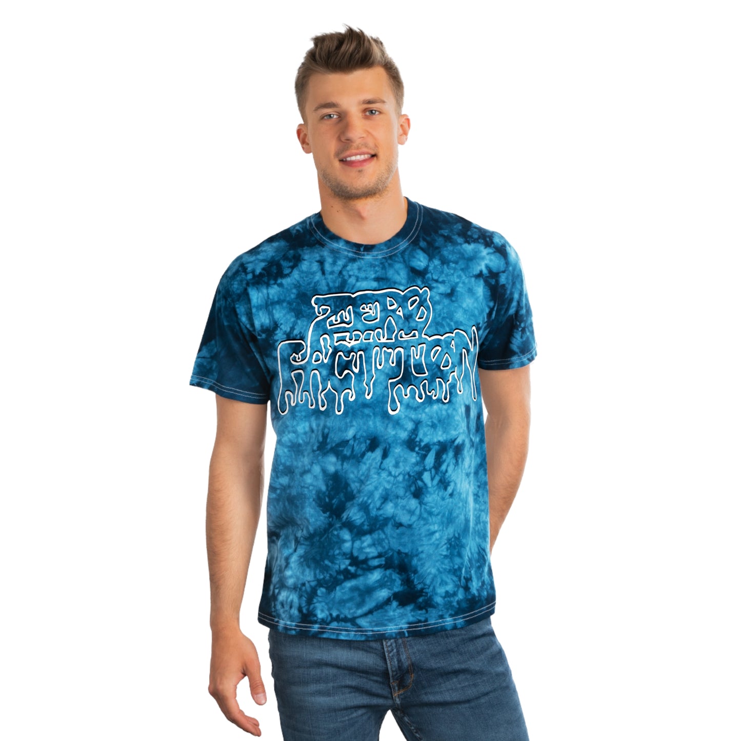 Melted Tie Die Tee blue 2