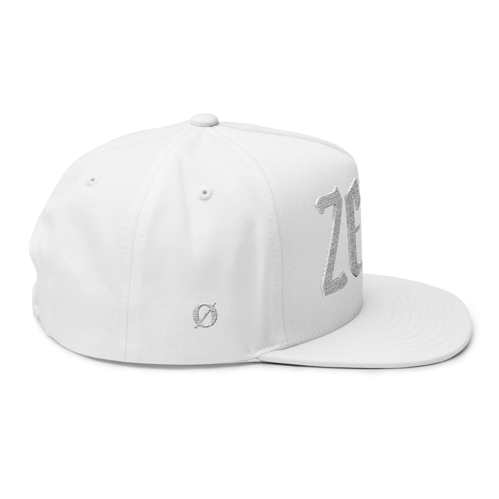 ZerØ Embroidered Flat Bill Cap — Snapback Hat