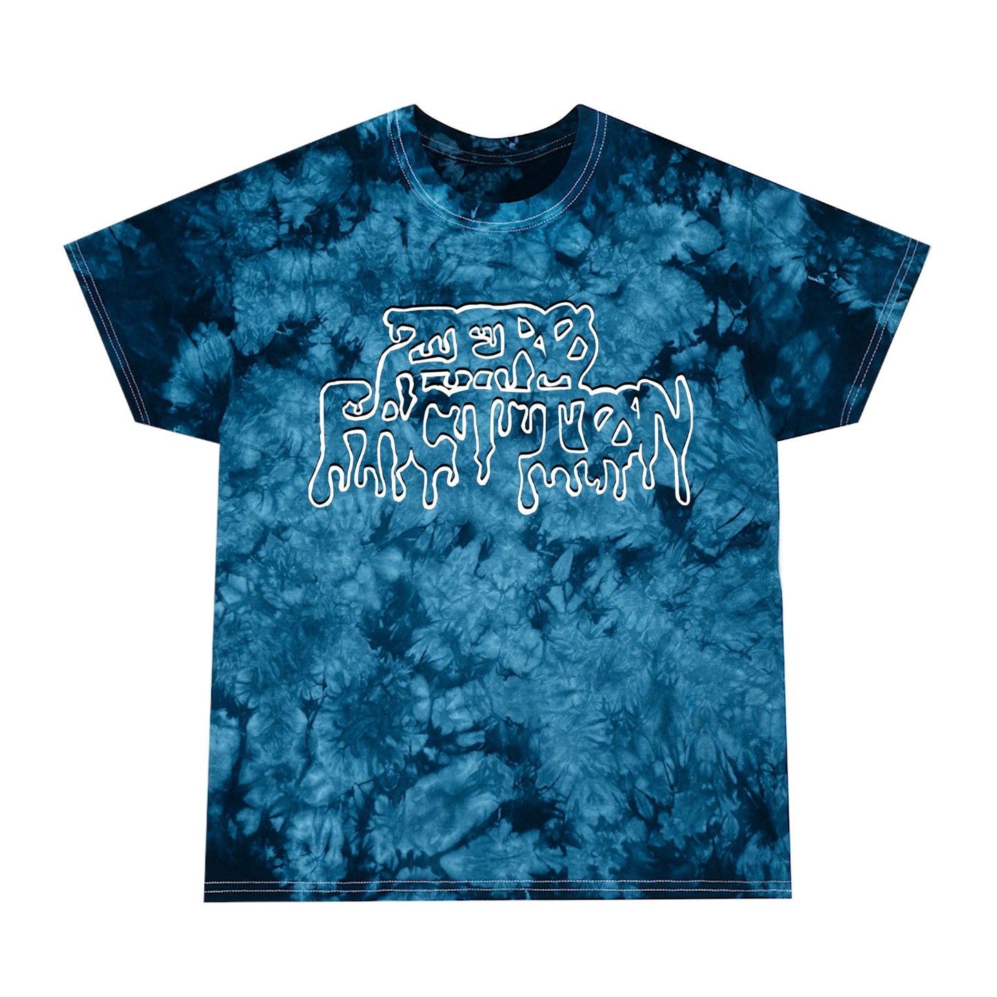 Melted Tie Die Tee blue