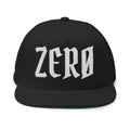 ZerØ Embroidered Flat Bill Cap — Snapback Hat