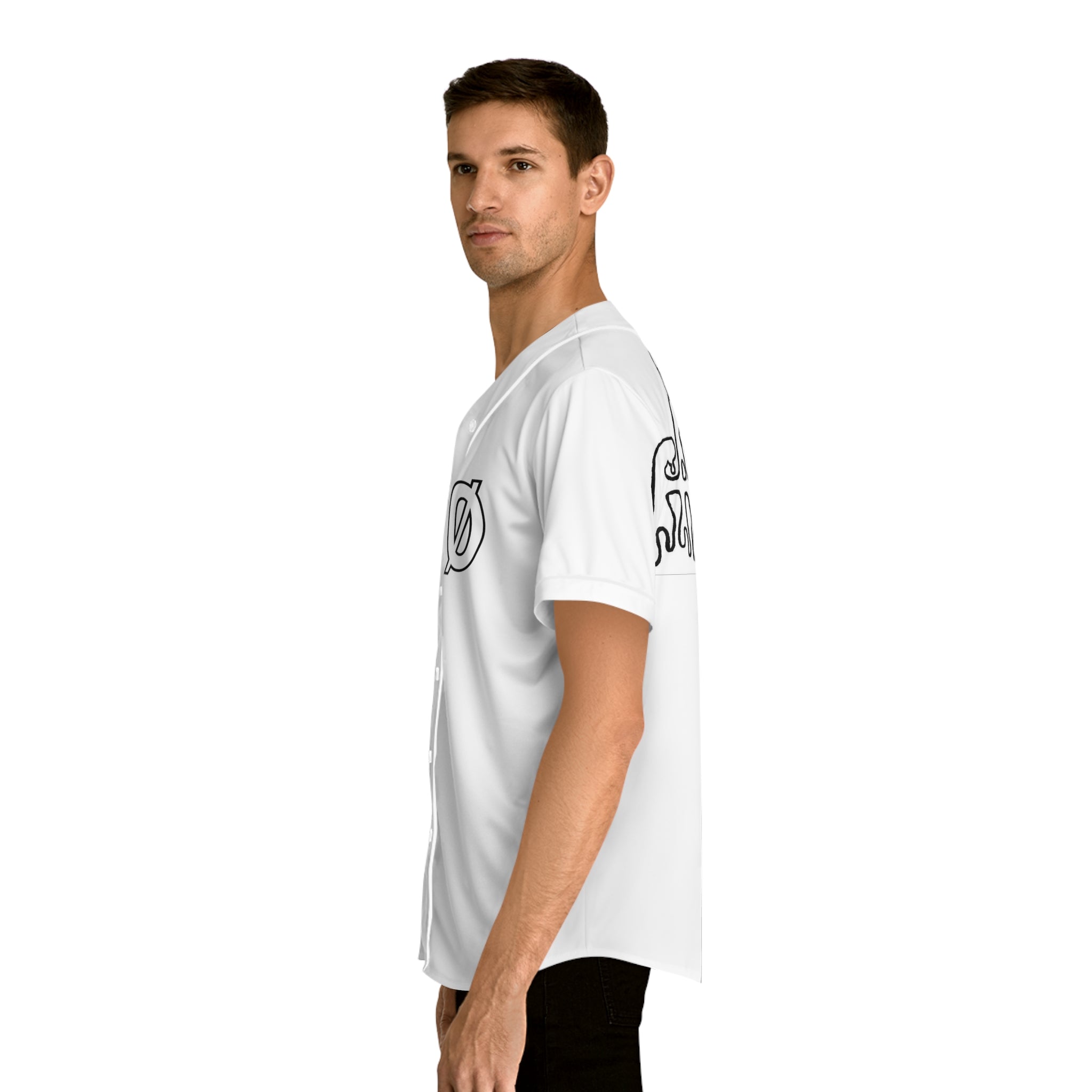 side white baseball jersey