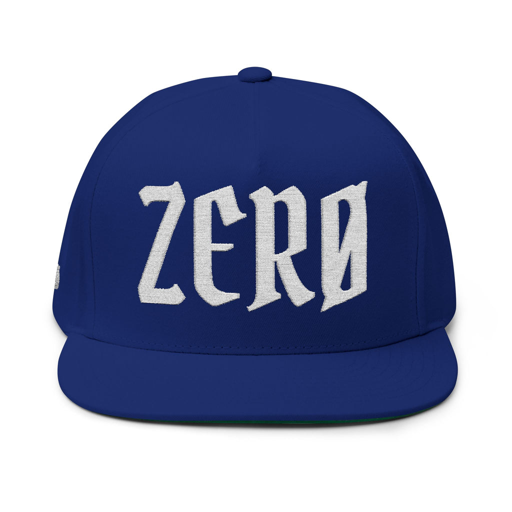 ZerØ Embroidered Flat Bill Cap — Snapback Hat