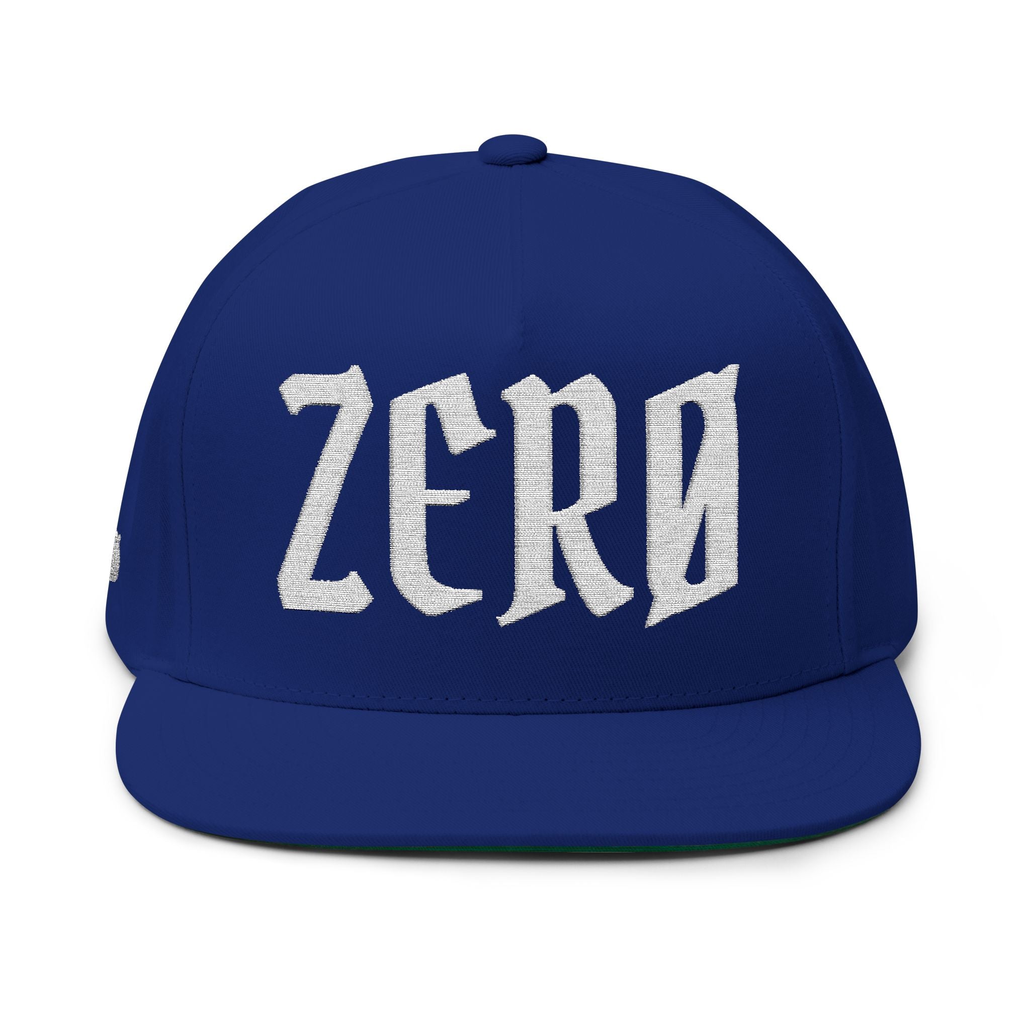 ZerØ Embroidered Flat Bill Cap — Snapback Hat