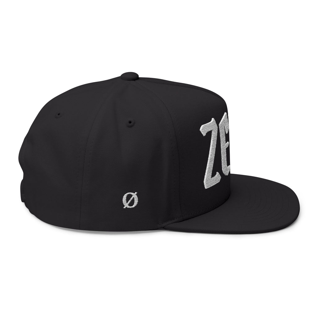 ZerØ Embroidered Flat Bill Cap — Snapback Hat