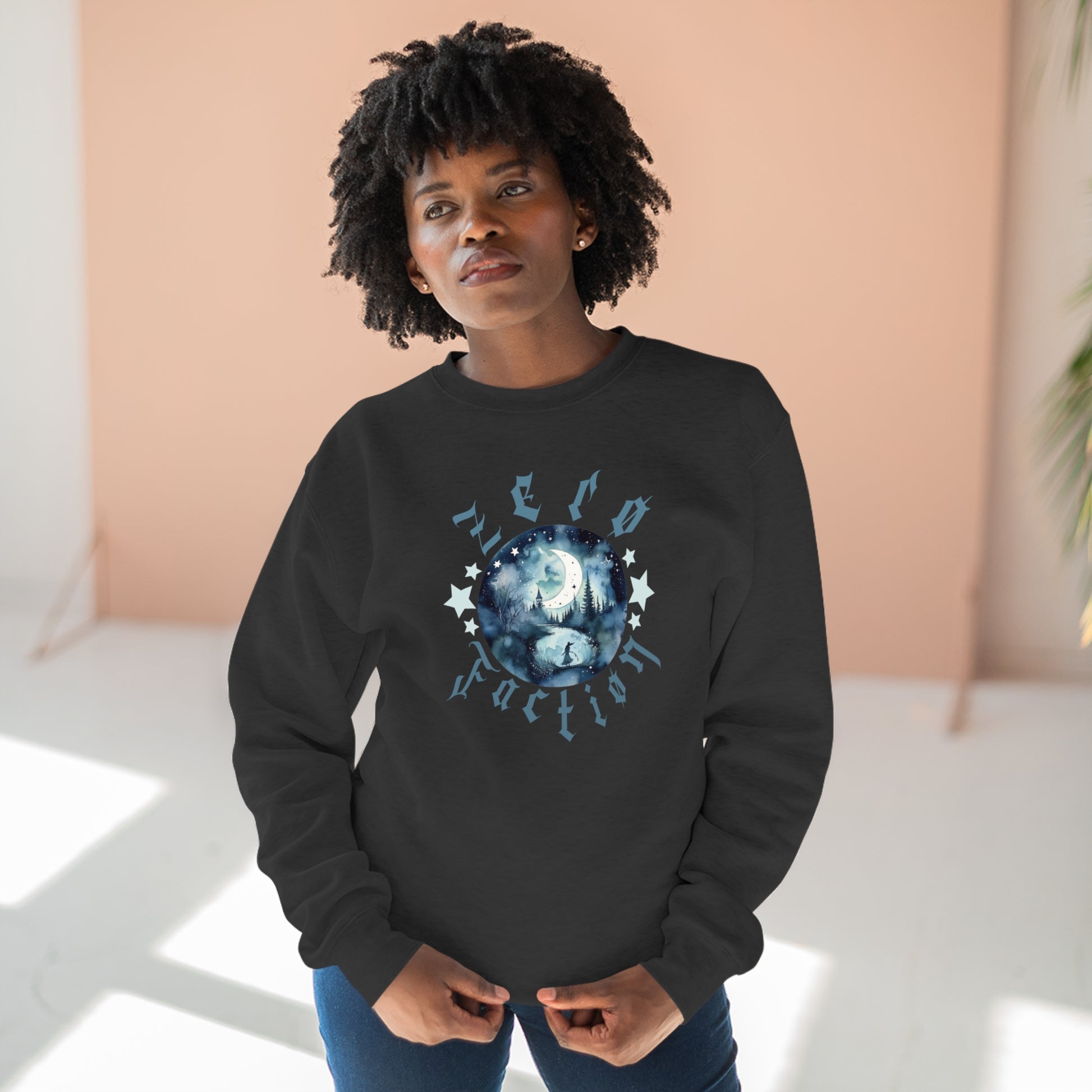 black starry sweater model