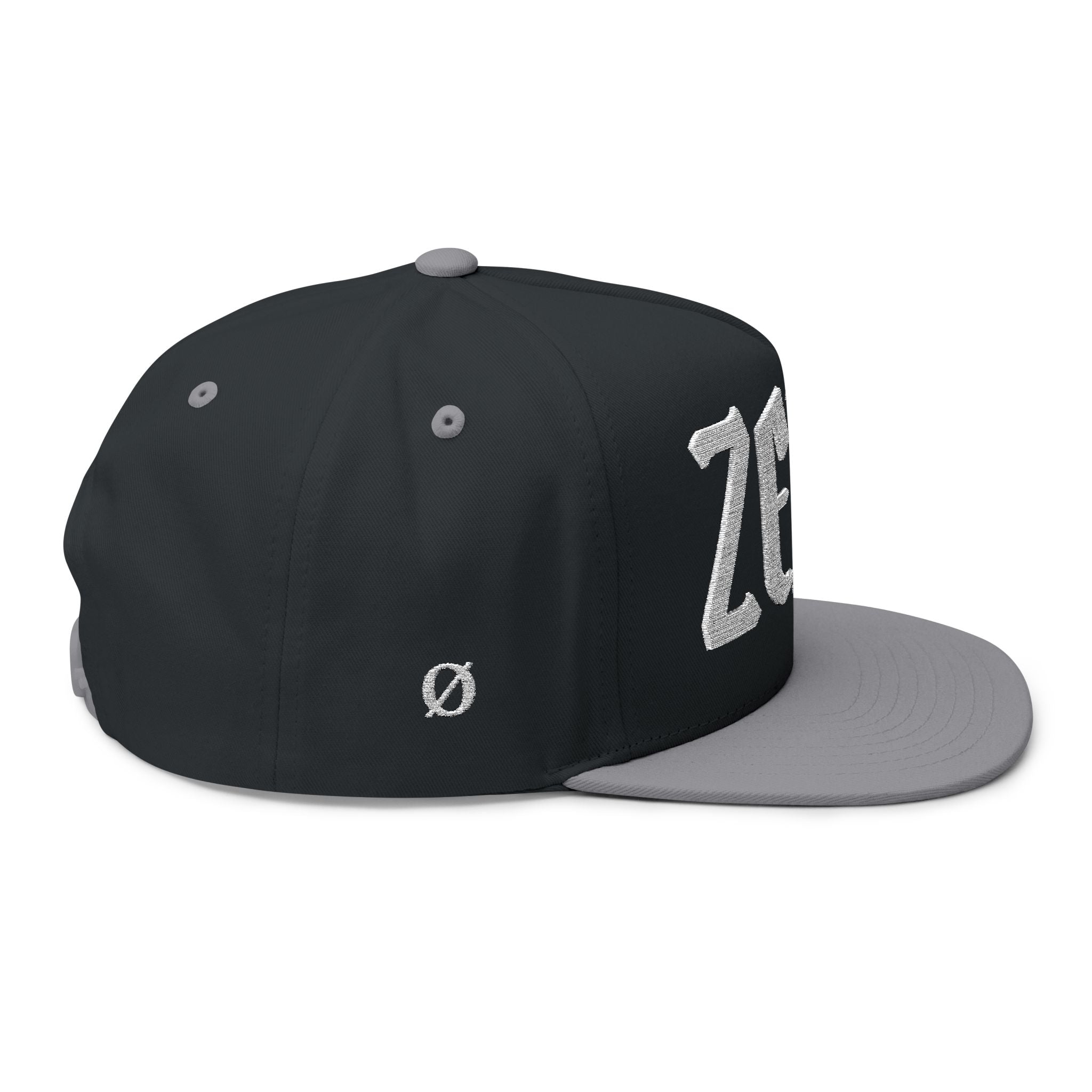 ZerØ Embroidered Flat Bill Cap — Snapback Hat