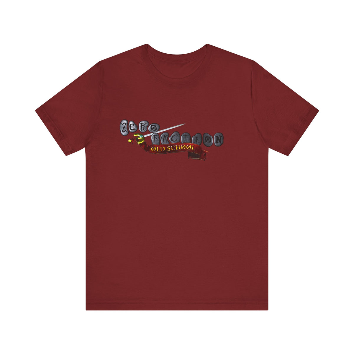 Factionscape Tee in Cardinal, front view