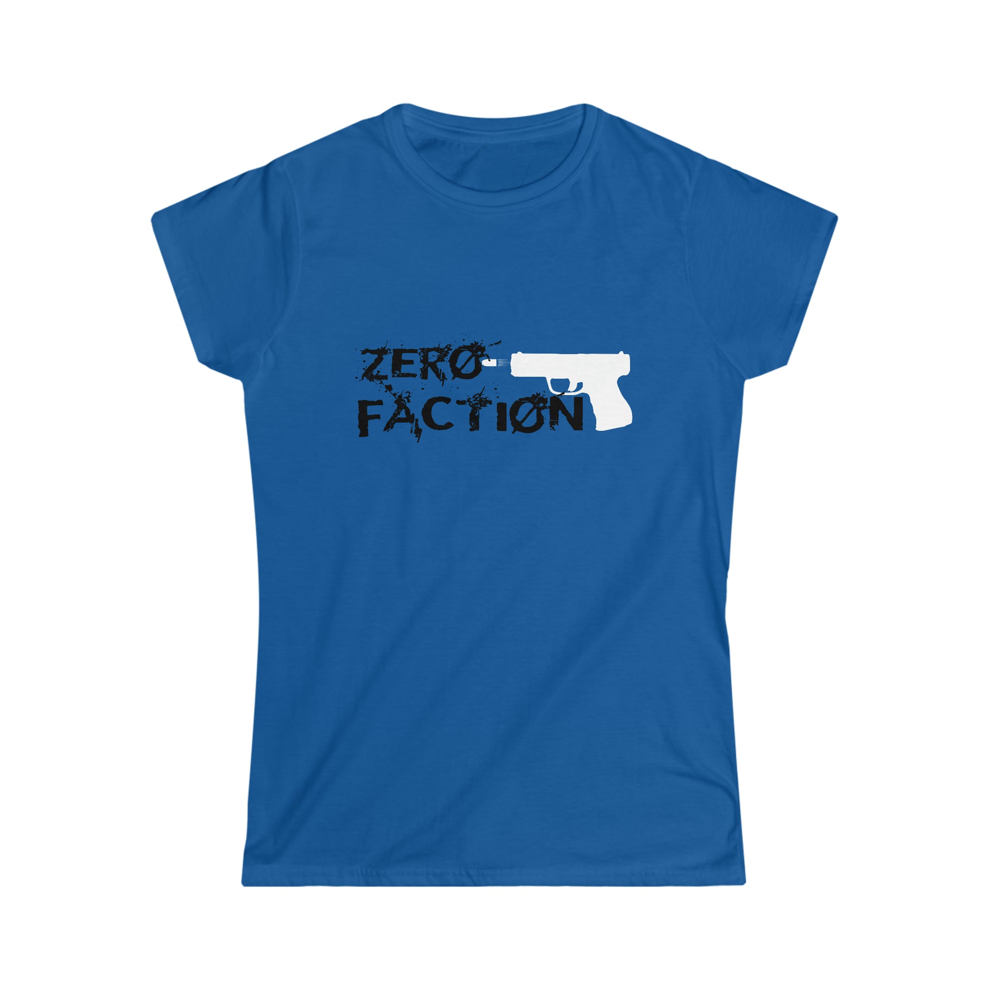 womens blue pistol tee