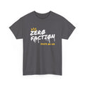 Zero Faction Graffiti Tag Logo tee, charcoal, front view, graffiti tag logo print