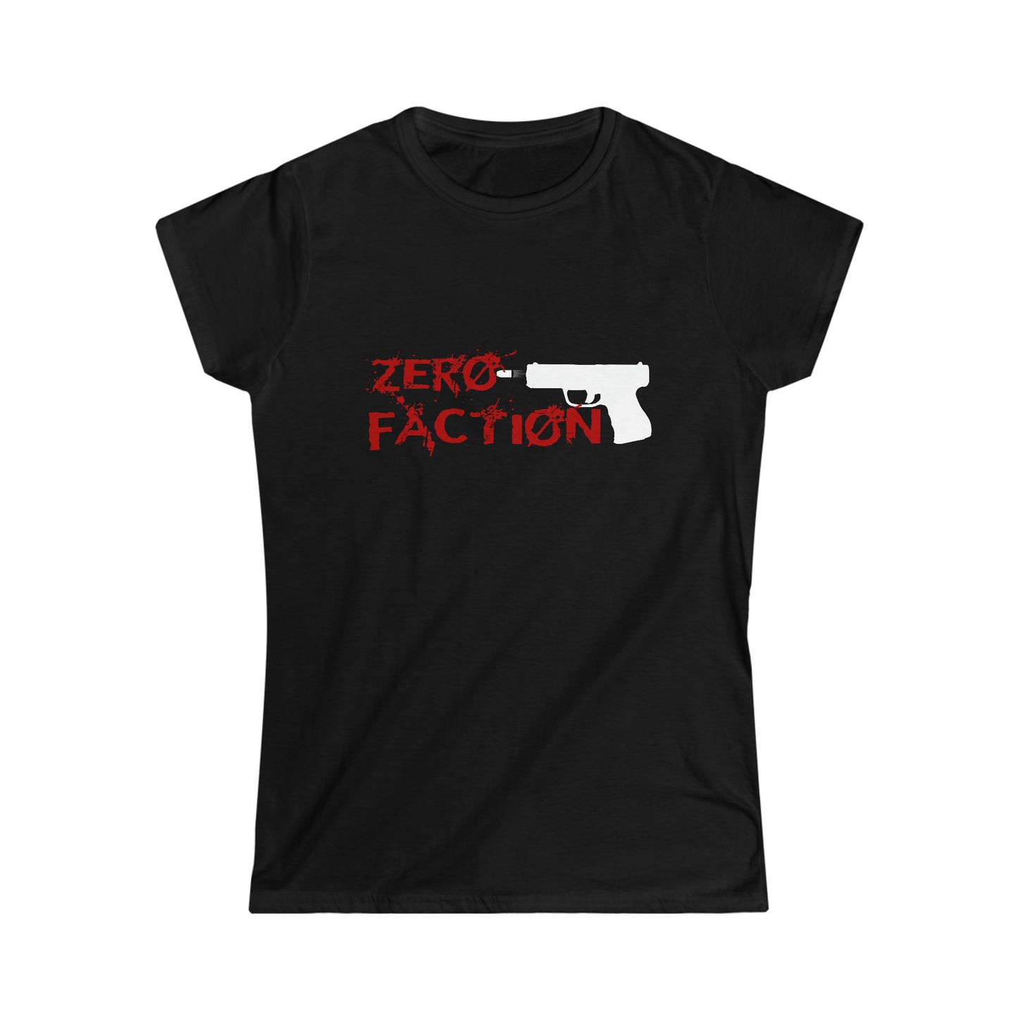 womens black pistol tee