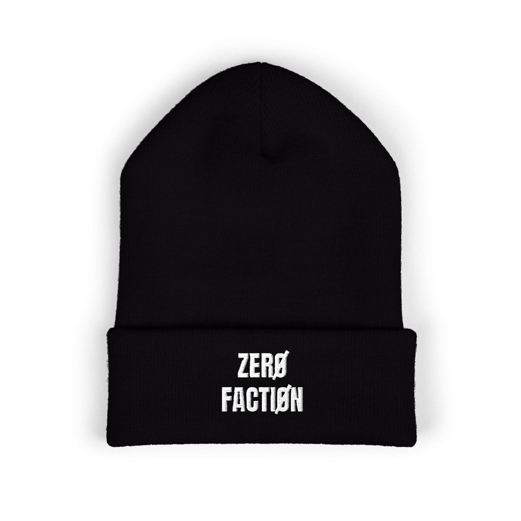 Cold Concrete Skate Beanie in Black, front view