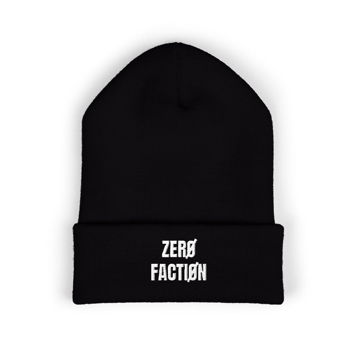 Cold Concrete Skate Beanie in Black, front view