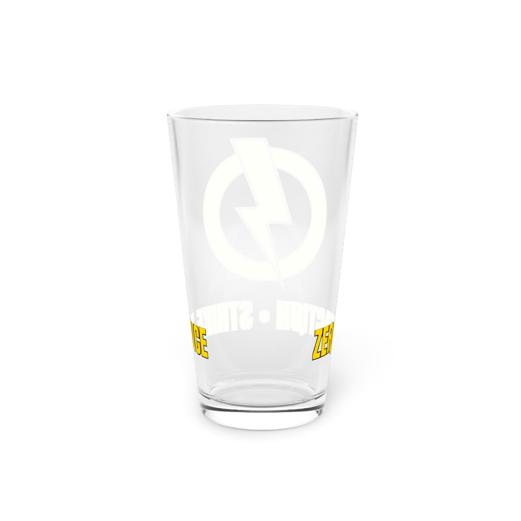 Strike Twice Pint Glass by Zero Faction, product mockup detail