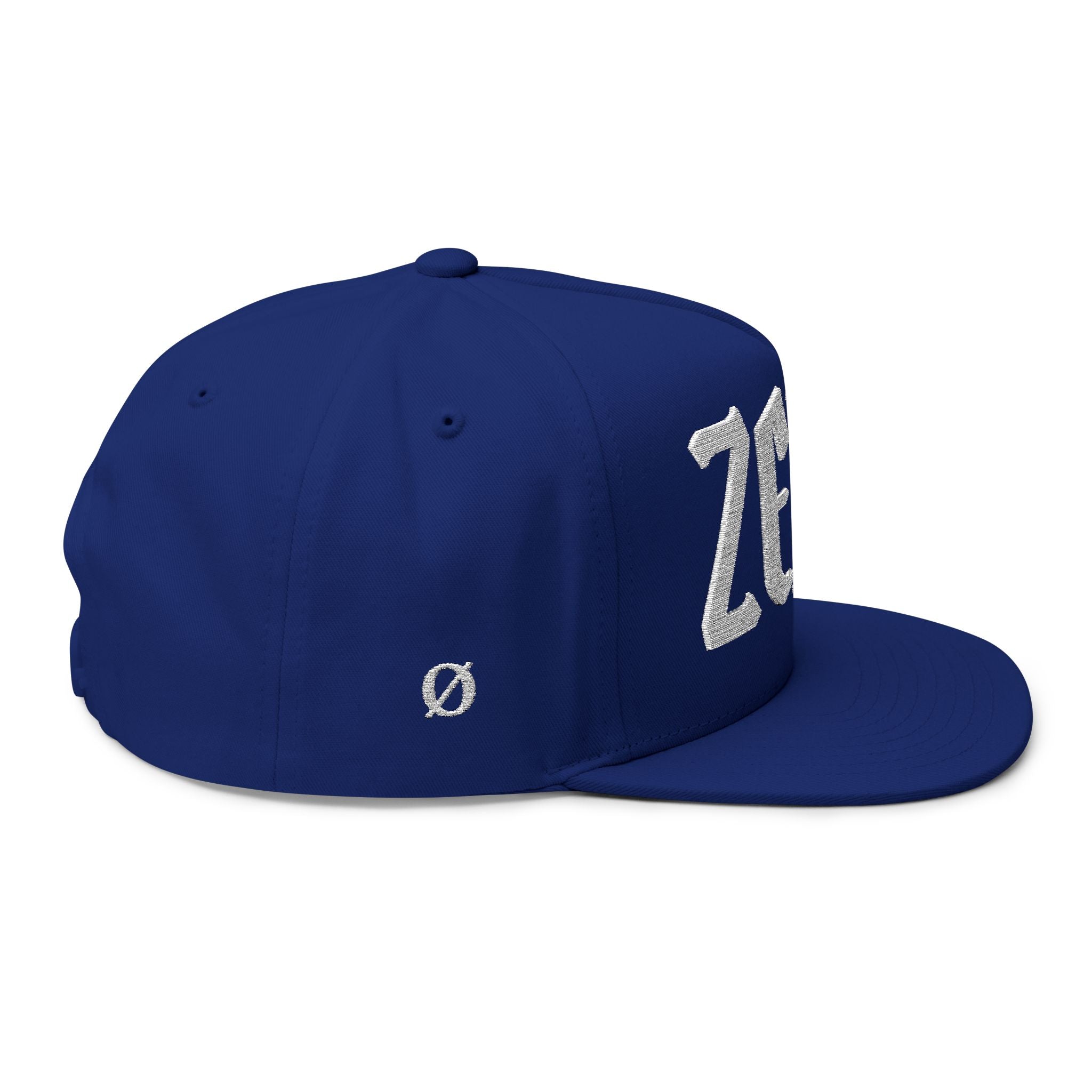 ZerØ Embroidered Flat Bill Cap — Snapback Hat