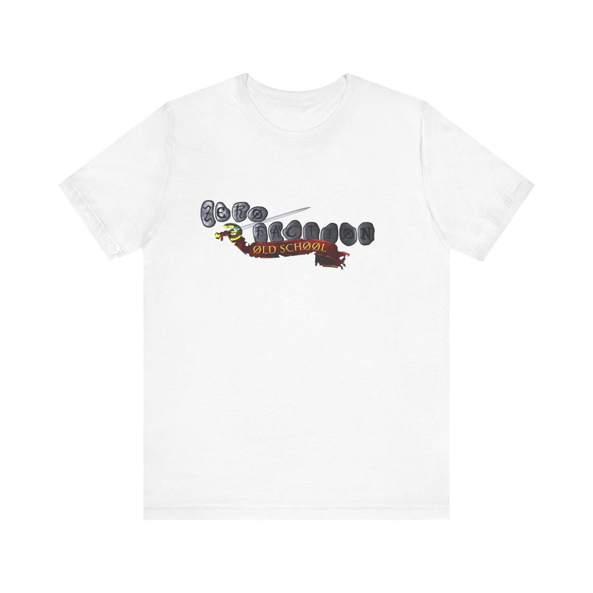 Factionscape Tee in White, front view