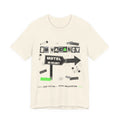 Zero Faction No Vacancy punk flyer tee, natural, front view, No Vacancy motel sign flyer print