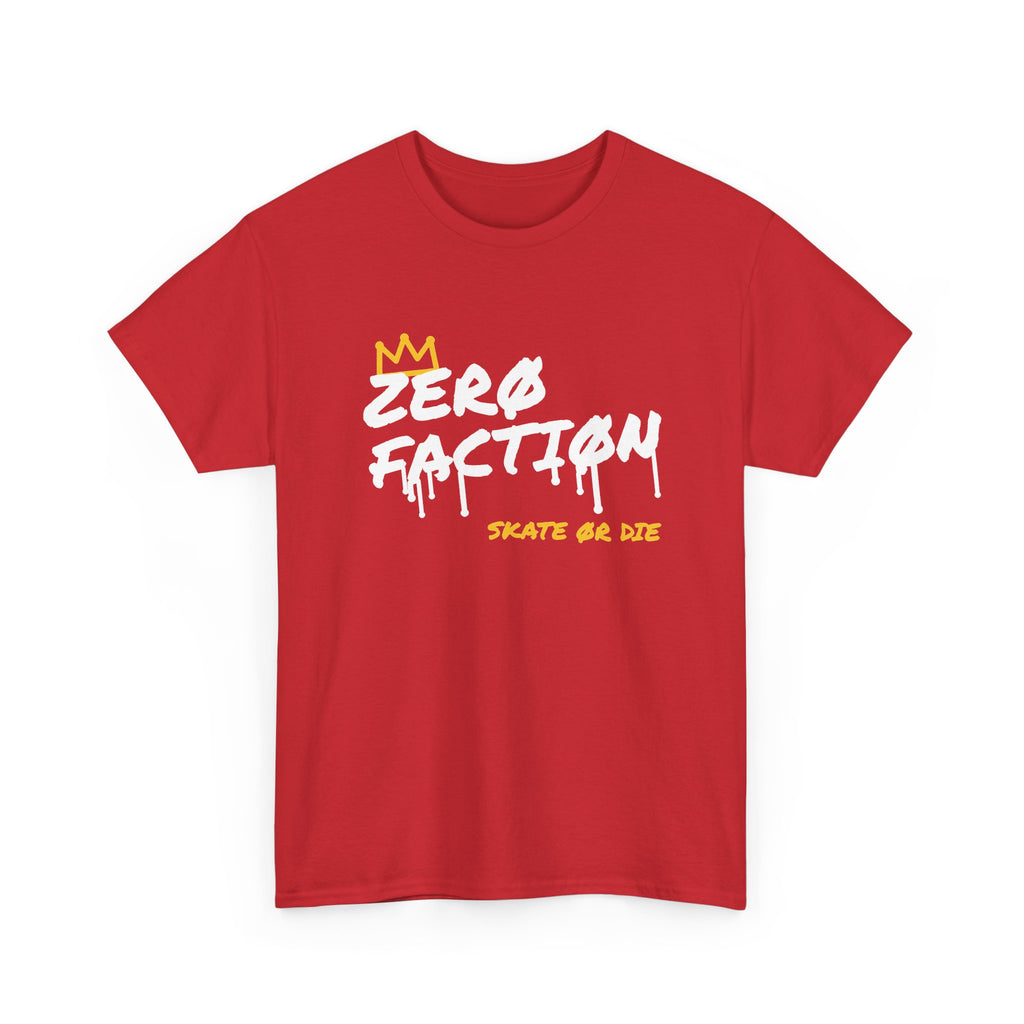 Zero Faction Graffiti Tag Logo tee, red, front view, graffiti tag logo print