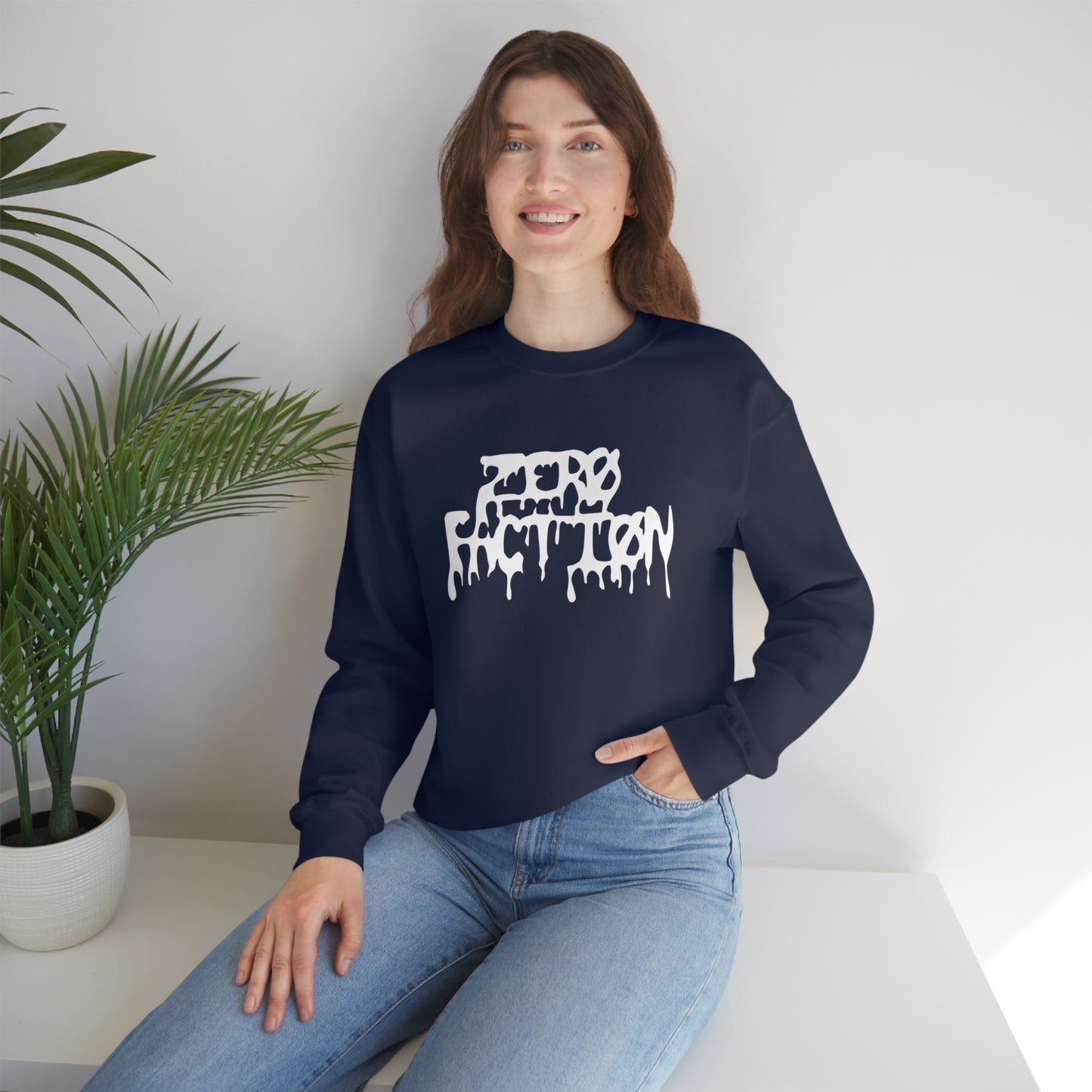 Melting Sweater navy blue context