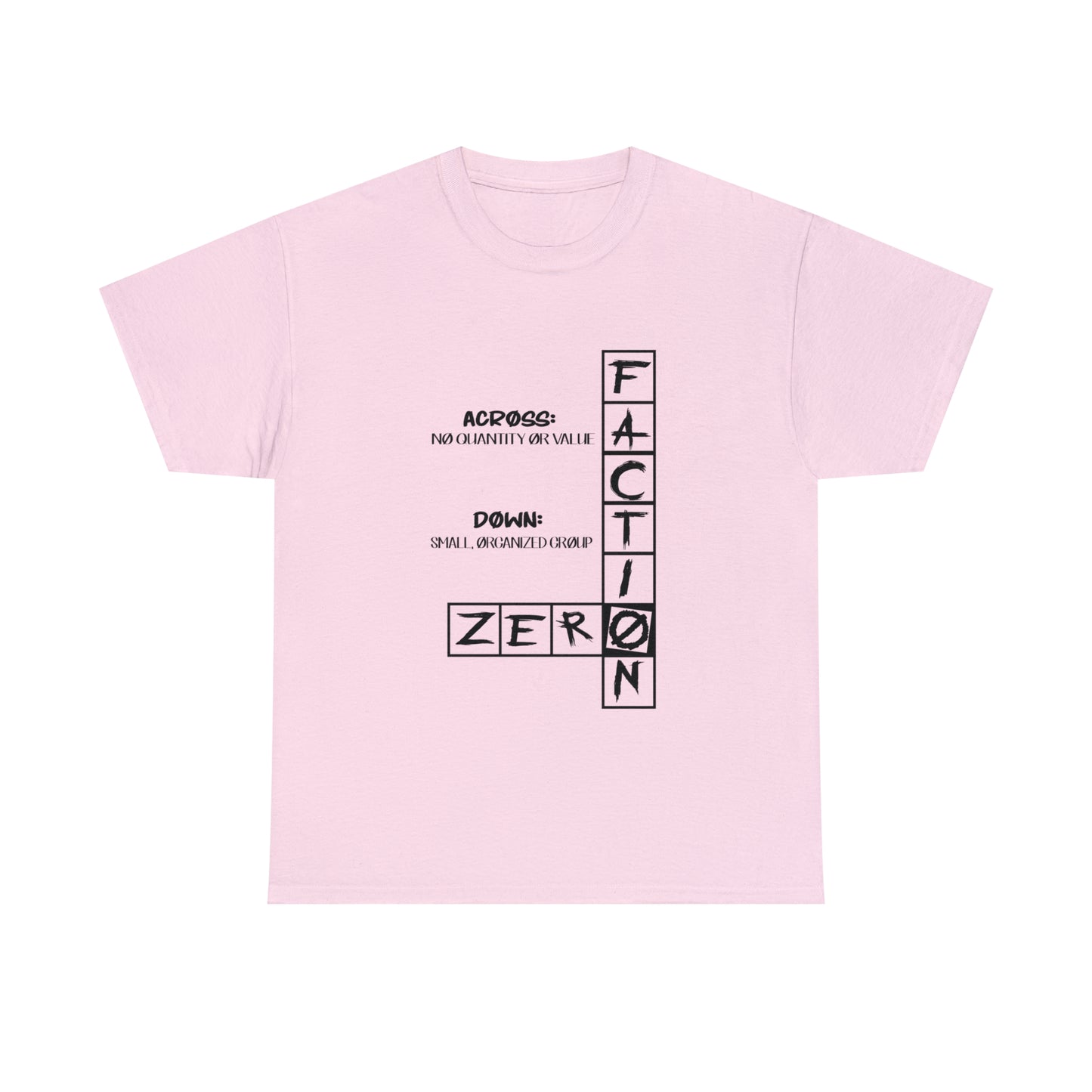 crossword tee pink