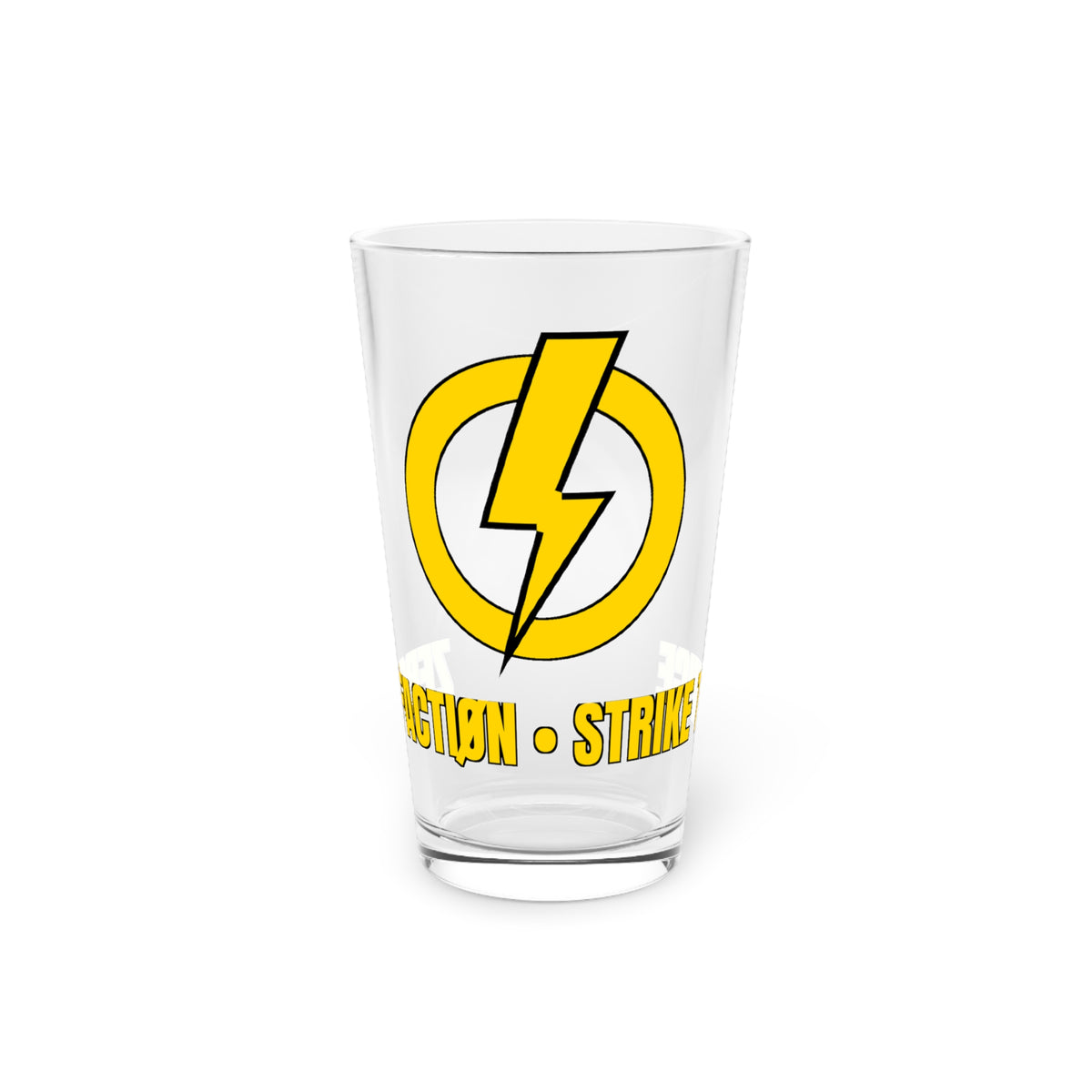 Strike Twice Pint Glass by Zero Faction, product mockup