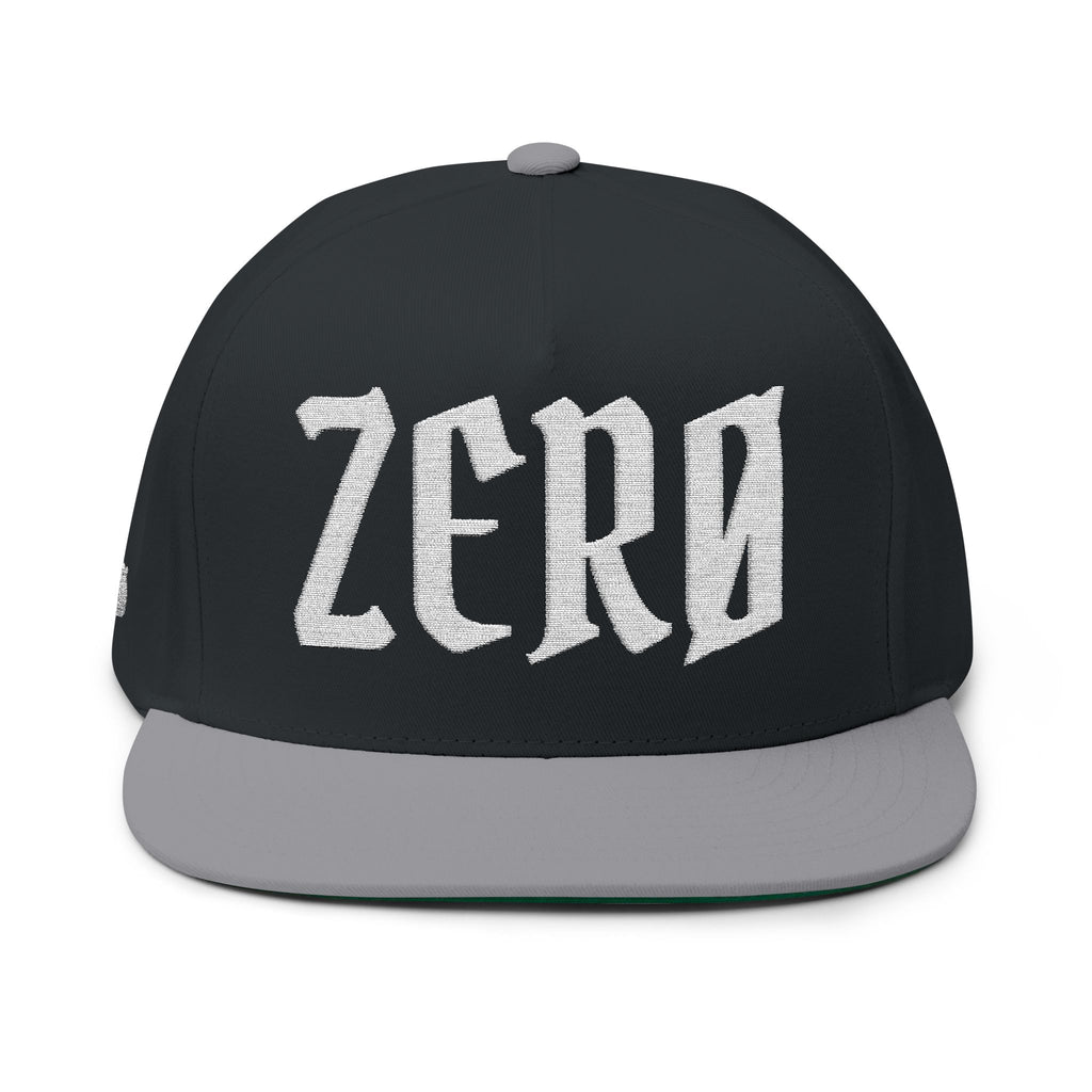 ZerØ Embroidered Flat Bill Cap — Snapback Hat