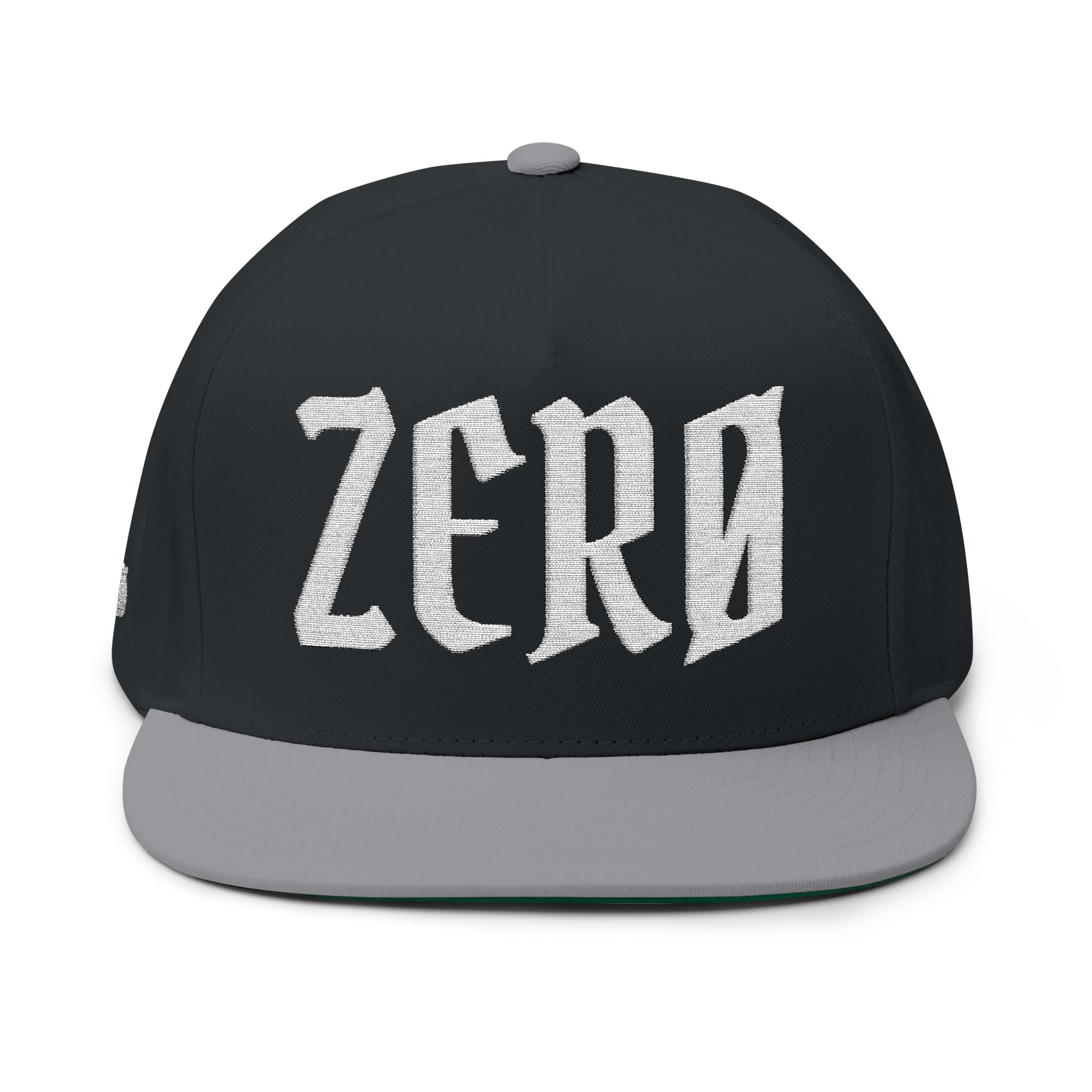 ZerØ Embroidered Flat Bill Cap — Snapback Hat