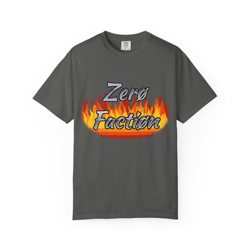 Flame Script Tee in Pepper, front view
