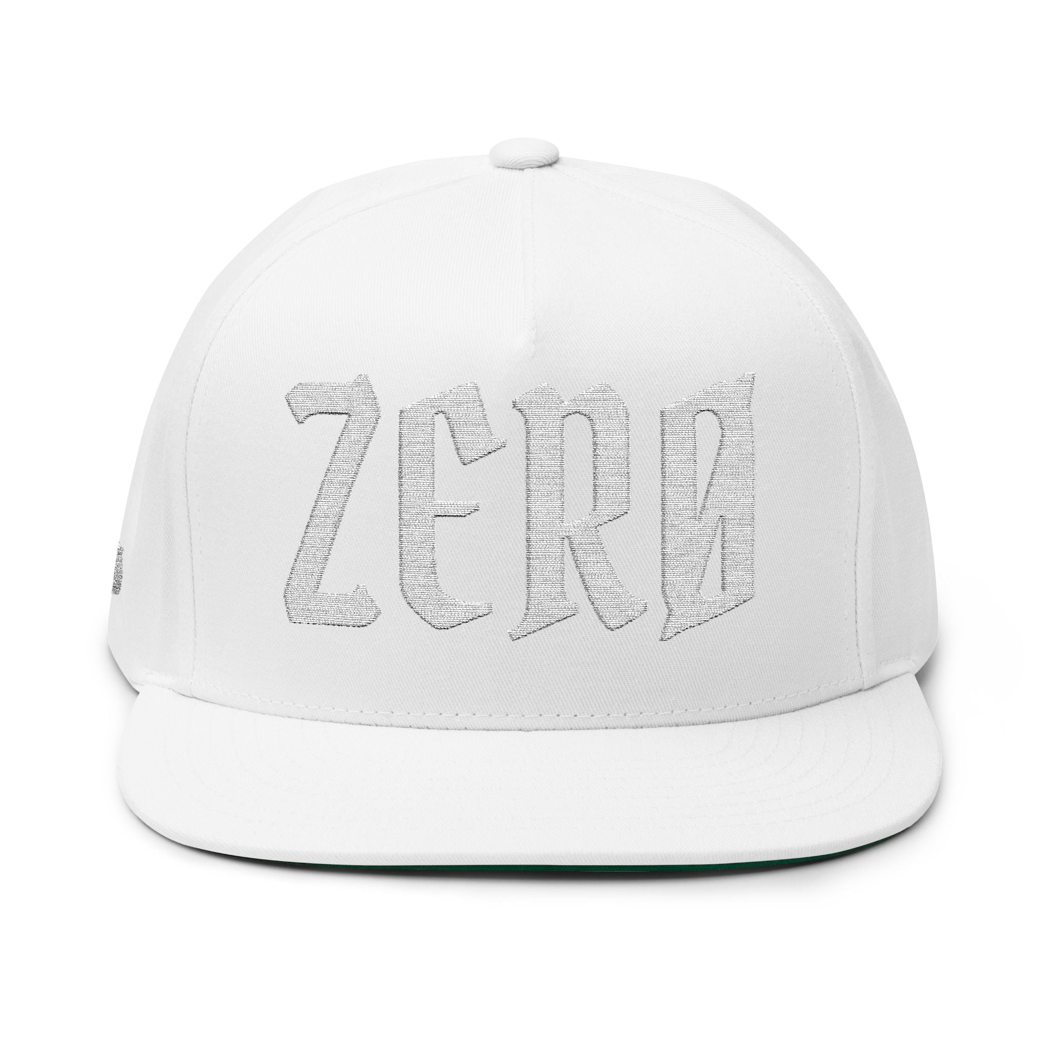 ZerØ Embroidered Flat Bill Cap — Snapback Hat