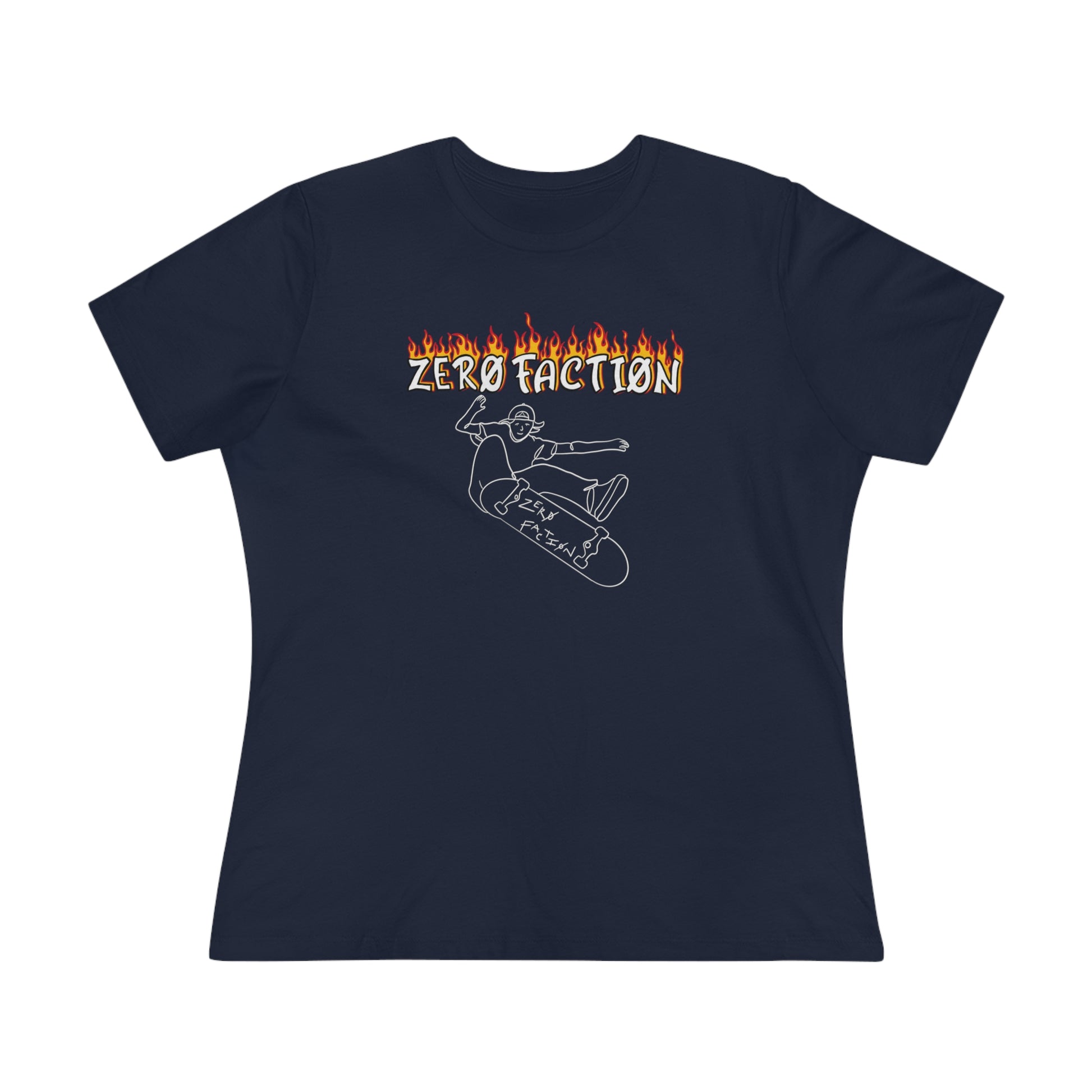 navy womens fire tee