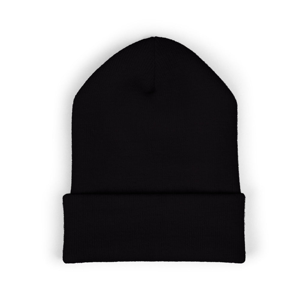 Cold Concrete Skate Beanie in Black, back view