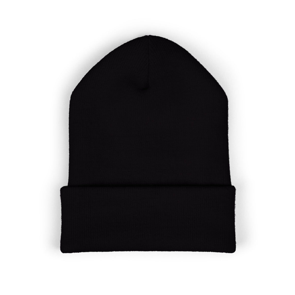 Cold Concrete Skate Beanie in Black, back view