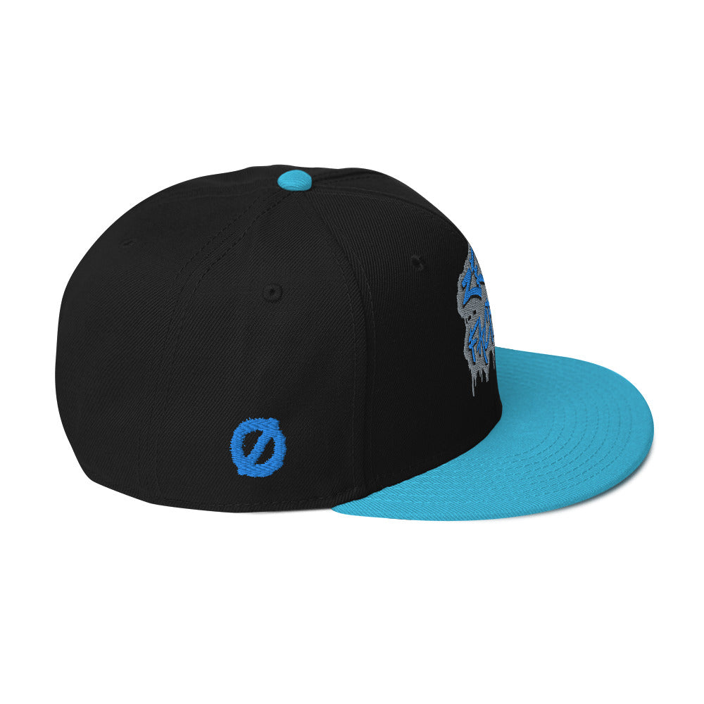 Teal Graffiti Snapback Hat