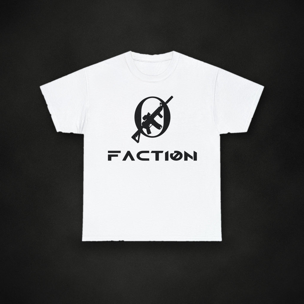 Zero Faction AR white, on dark asphalt backdrop