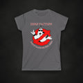 Zero Faction Bussin' Women's Tee, charcoal, on dark asphalt backdrop