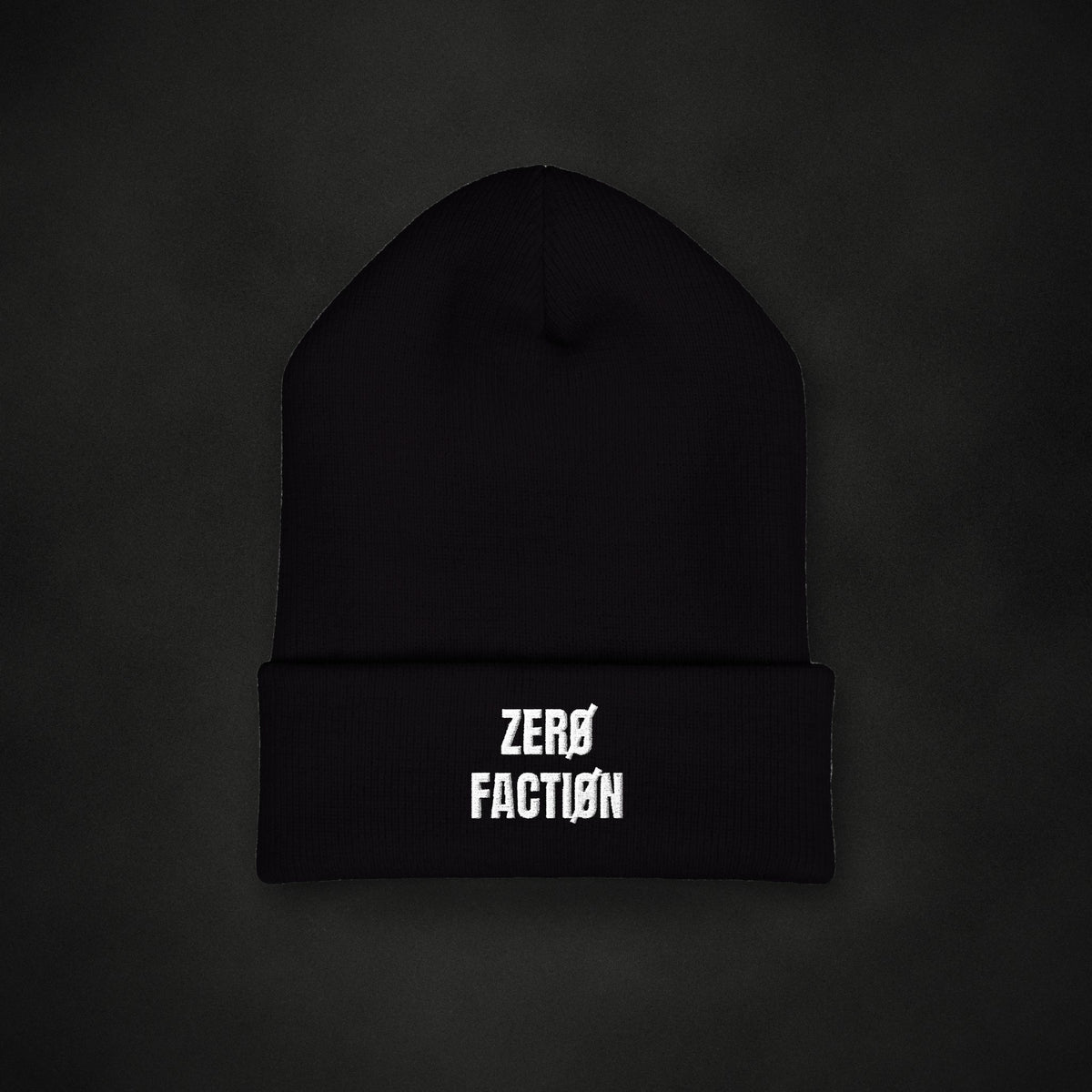 Cold Concrete Skate Beanie in Black, front view
