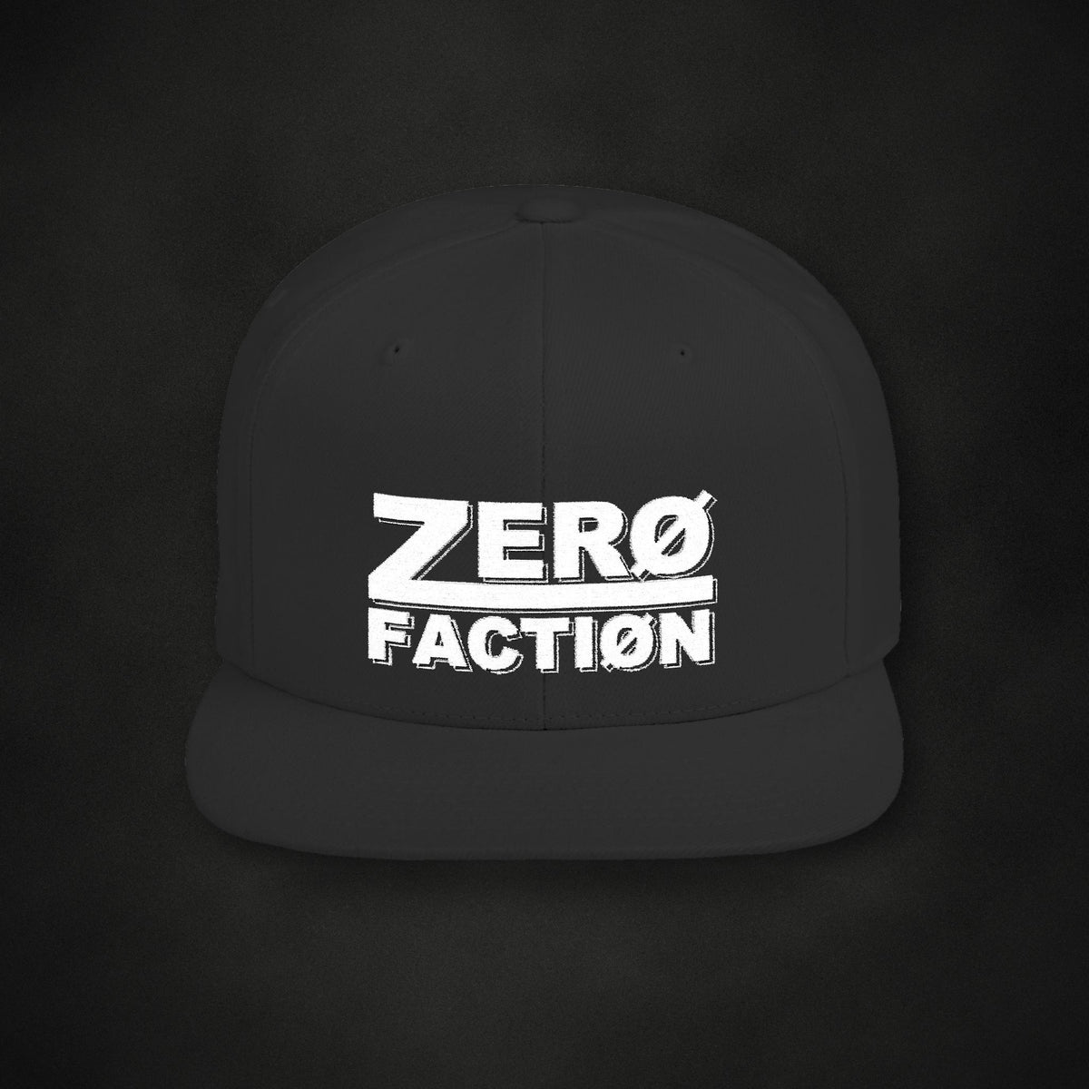 Zero Faction Divided Snapback, black, on dark asphalt backdrop