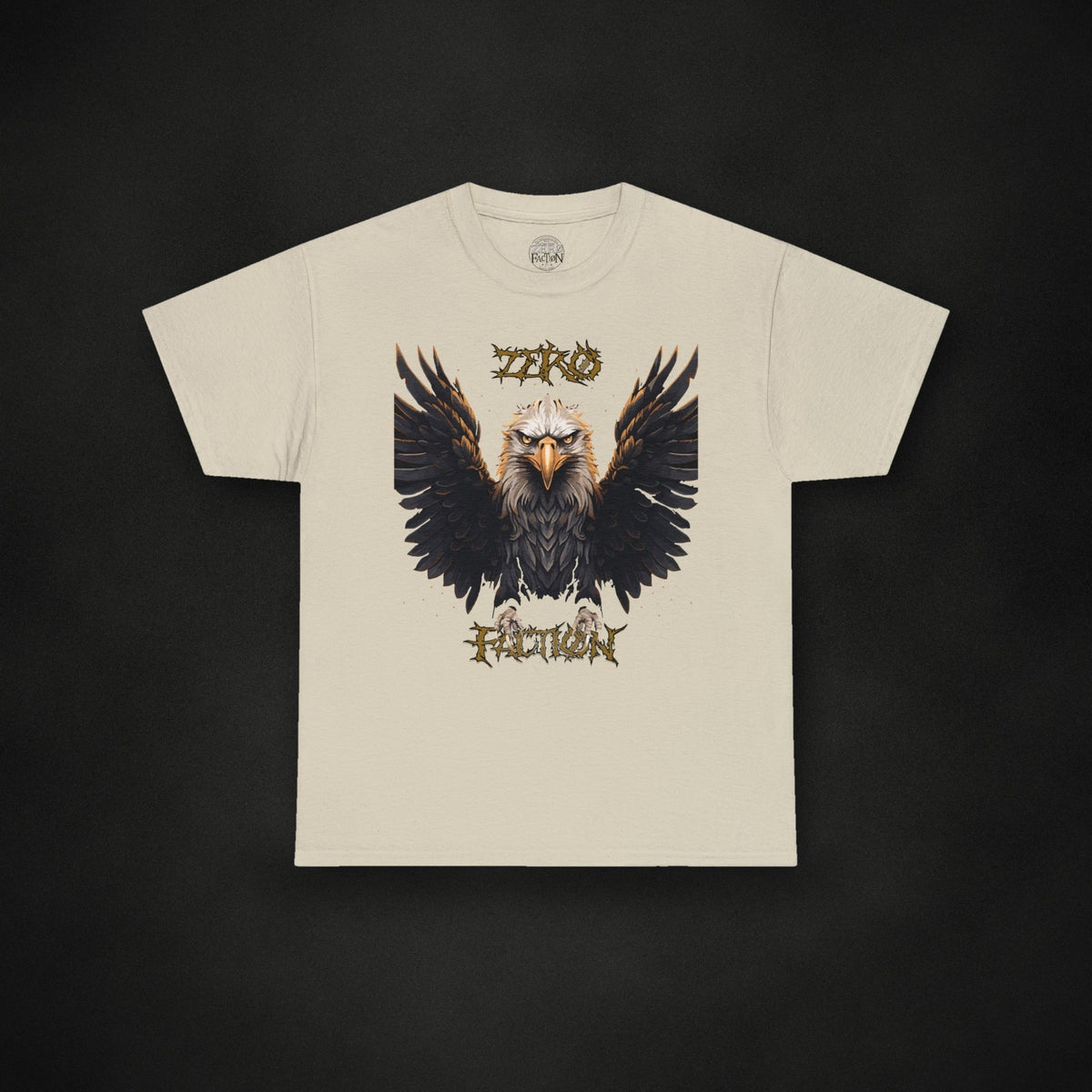 Zero Faction eagle sand, on dark asphalt backdrop