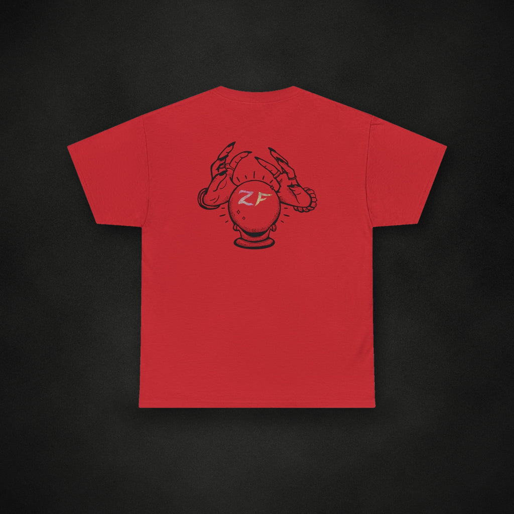 Zero Faction Eye Spy Tee, on dark asphalt backdrop