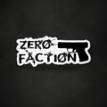 Zero Faction gun sticker zero faction, on dark asphalt backdrop