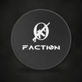 Zero Faction Hockey Puck, on dark asphalt backdrop