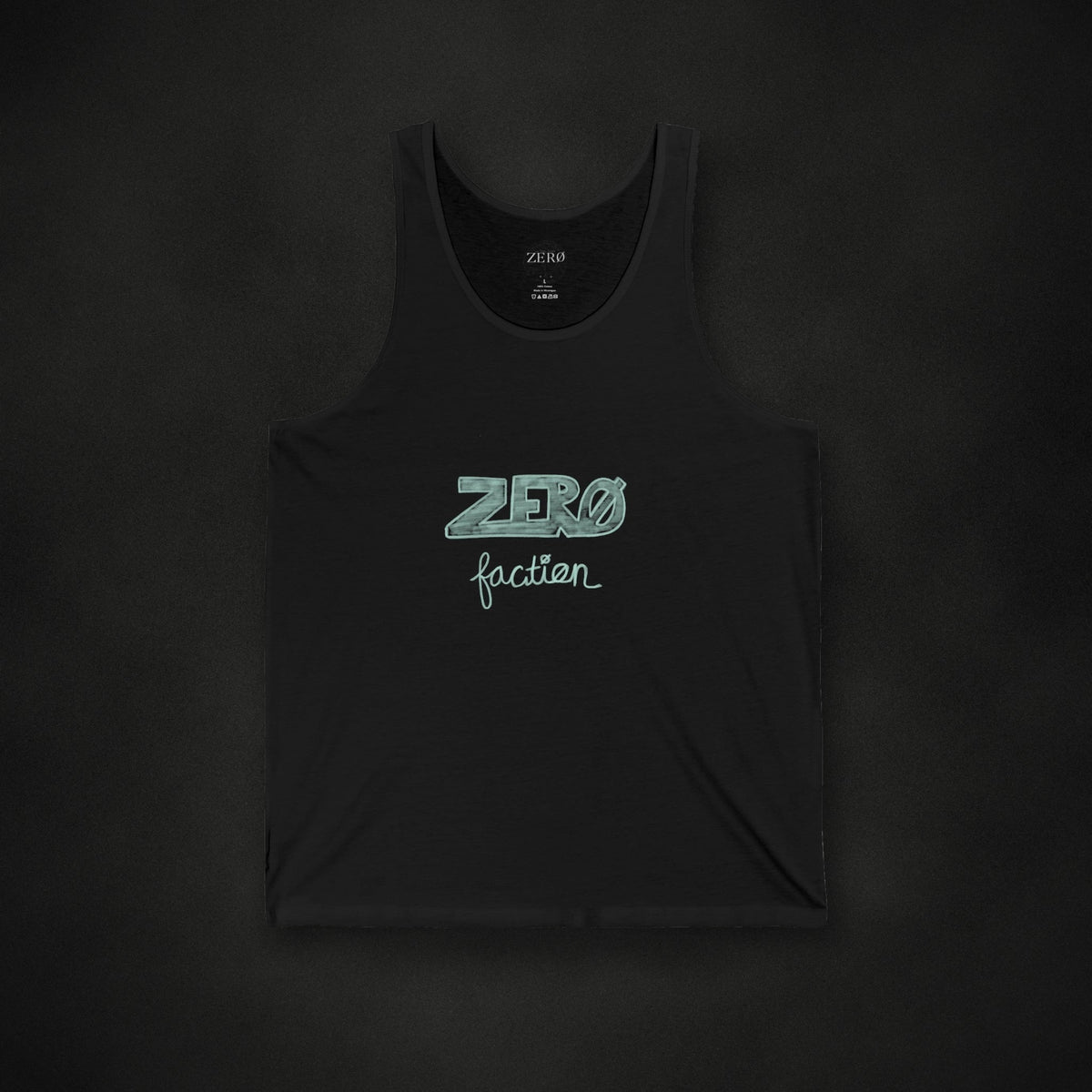 Zero Faction Libby Tank!, black, on dark asphalt backdrop