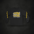 Zero Faction Men's Long Sleeve Shirt, black, on dark asphalt backdrop