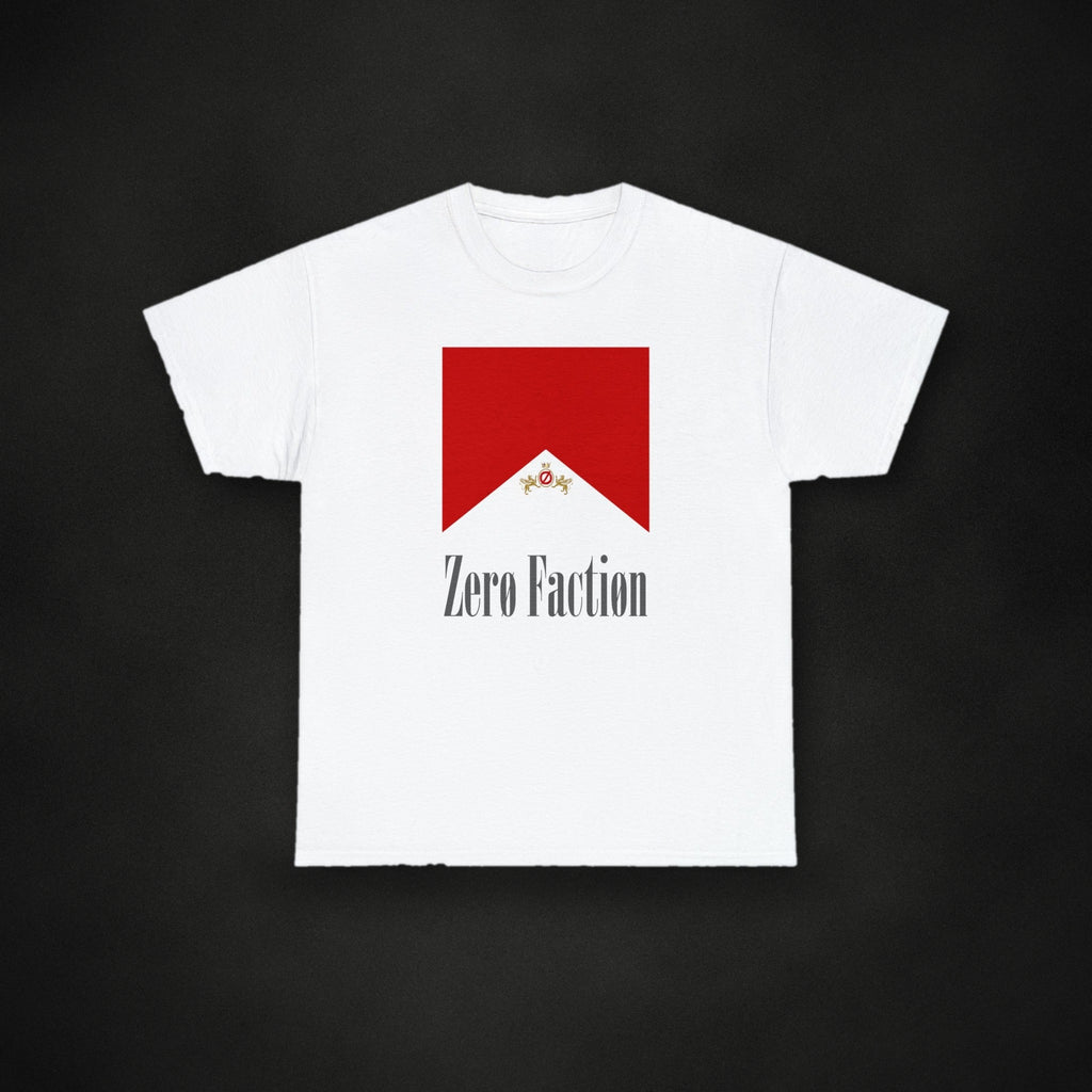 Zero Faction Menthol Tee, white, on dark asphalt backdrop