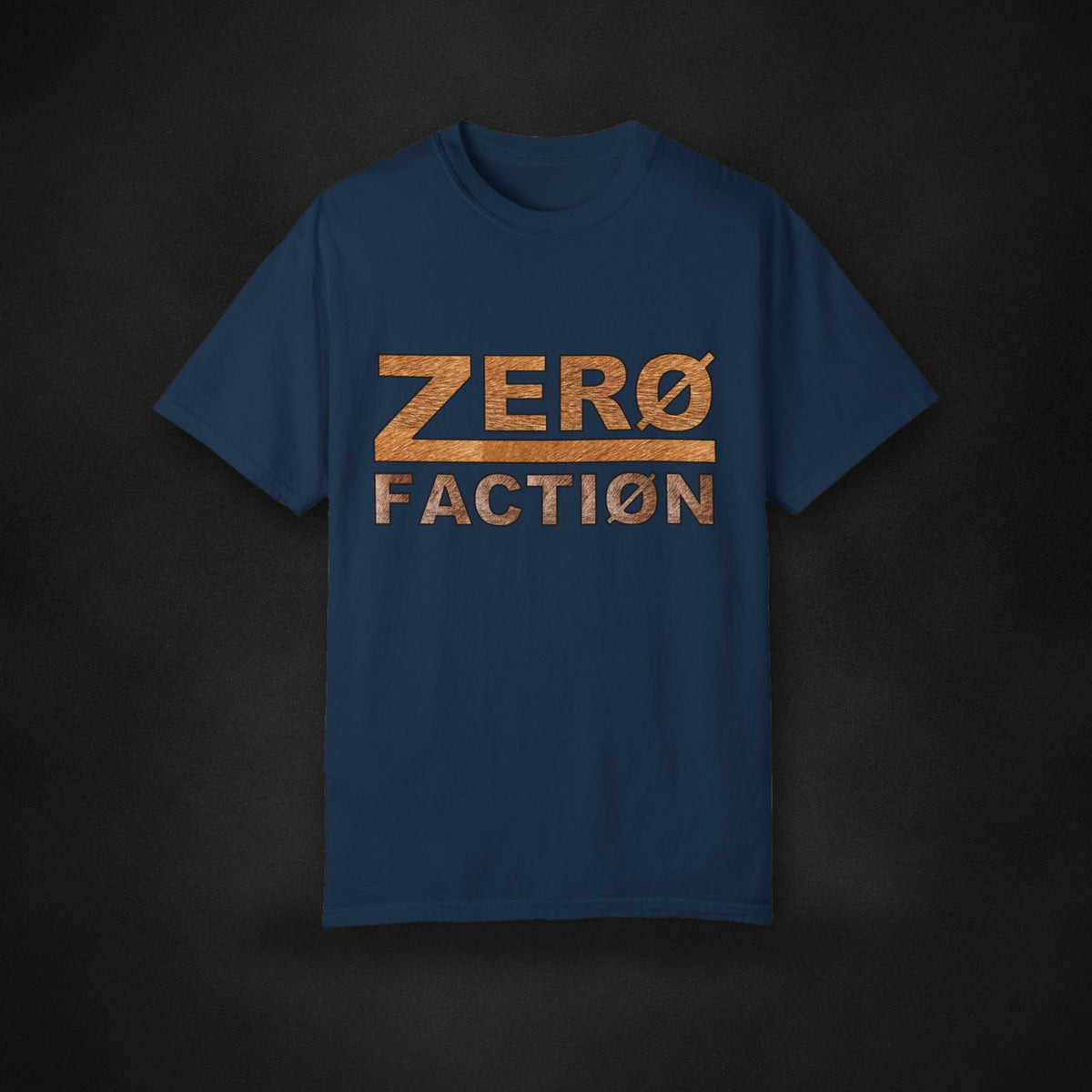 Zero Faction OG CC & Zero Tee, true navy, on dark asphalt backdrop