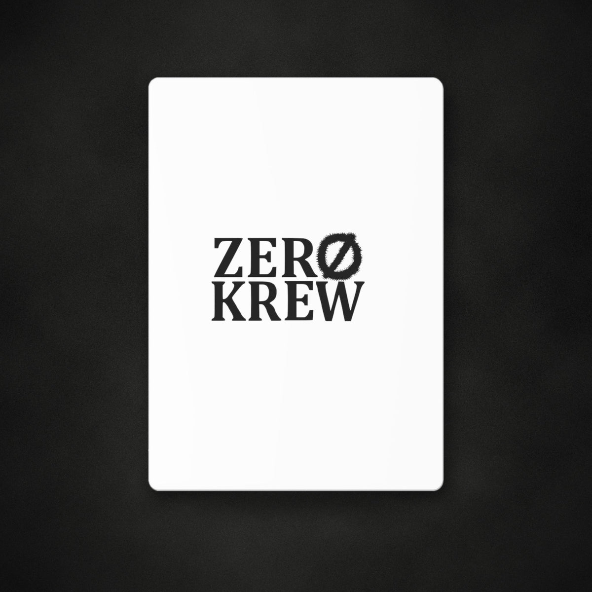 Zero Faction Poker Cards, on dark asphalt backdrop