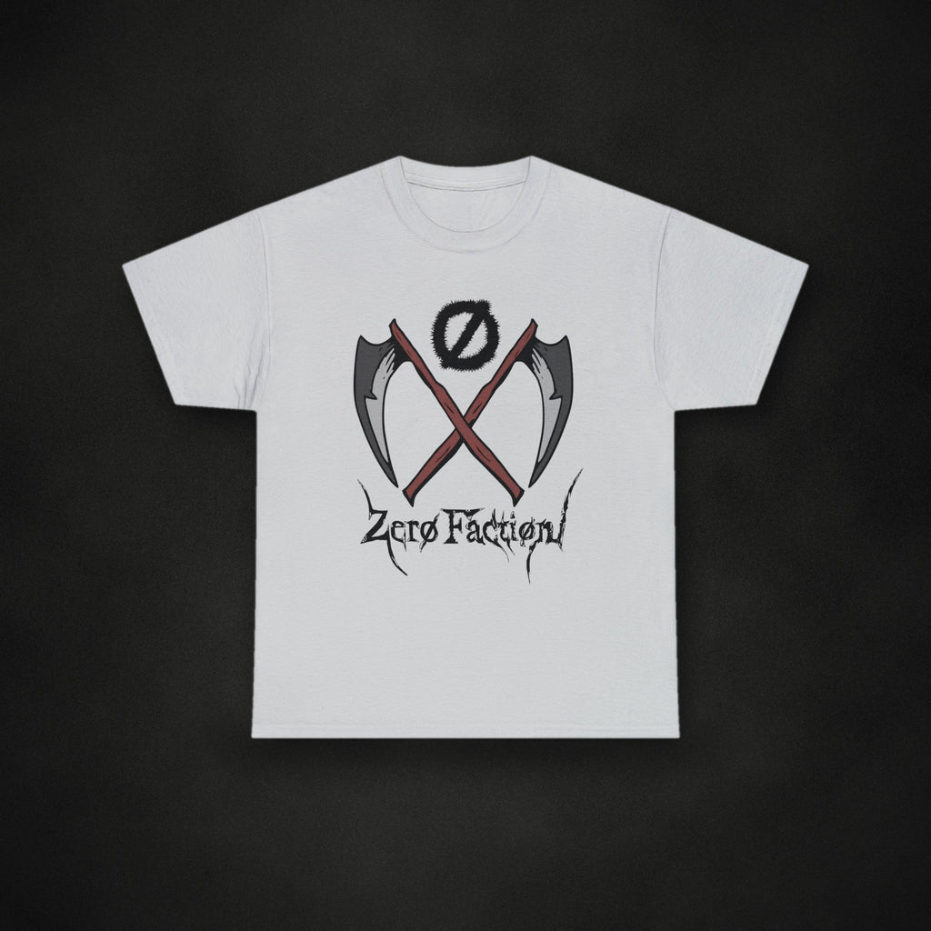 Zero Faction Scythe Tee, on dark asphalt backdrop