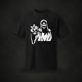 Zero Faction Skull Tee, on dark asphalt backdrop